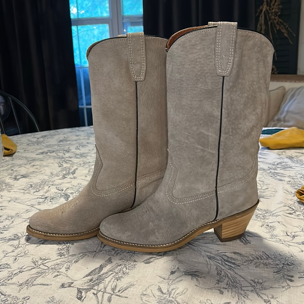 Vintage Suede Wolverine Cowboy Boots